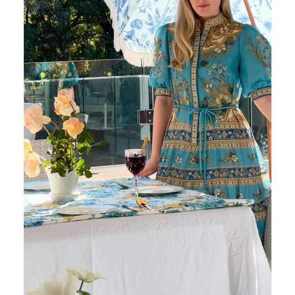 Alemais Cassie Tiered Midi Dress US 4 - Picture 10 of 11